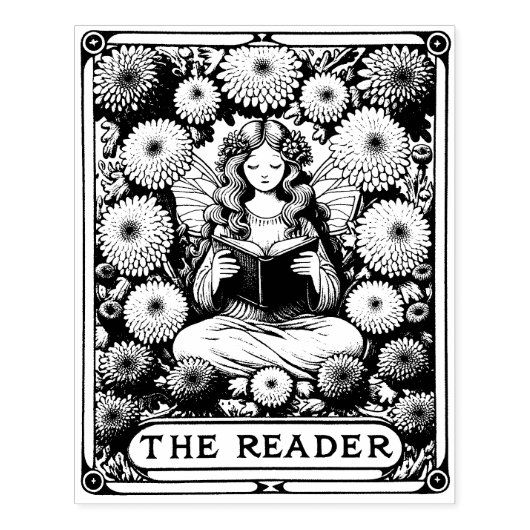 De lezer Tarot Kaart Fairy Rubberstempel (Afrduk)