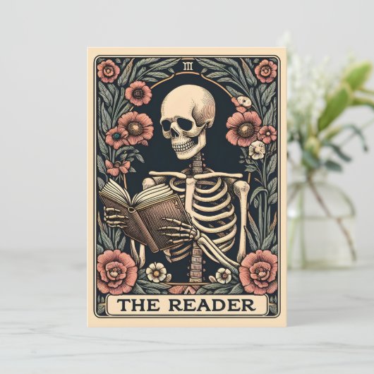 De lezer Tarot-kaart Feestdagenkaart (Staand voorkant)