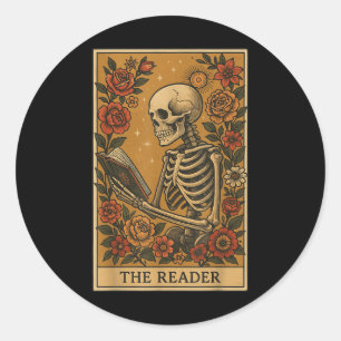 De lezer Tarot-kaart Ronde Sticker
