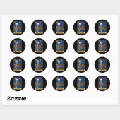 De lezer Tarot-kaart Ronde Sticker (Vel)