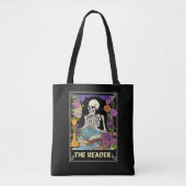 De lezer Tarot Kaart skelet Tote Bag (Voorkant)
