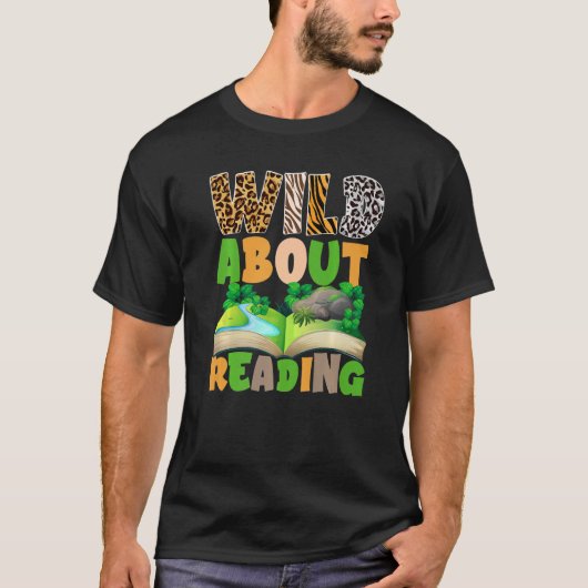 De Lezer van de boeken van de dieren Lover - Wild T-shirt (Voorkant)