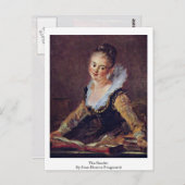 De lezer van Jean-Honore Fragonard Briefkaart (Voorkant / Achterkant)