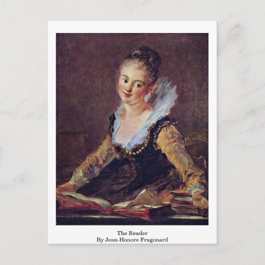 De lezer van Jean-Honore Fragonard Briefkaart (Voorkant)