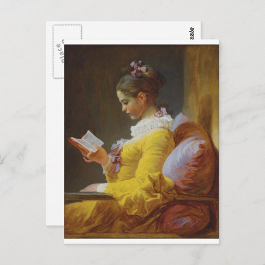 De lezer van Jean-Honore Fragonard Briefkaart (Voorkant / Achterkant)