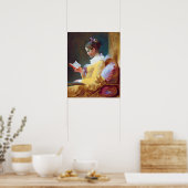 De lezer van Jean-Honoré Fragonard Poster (Keuken)