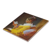 De lezer van Jean-Honore Fragonard Tegeltje (Zijkant)