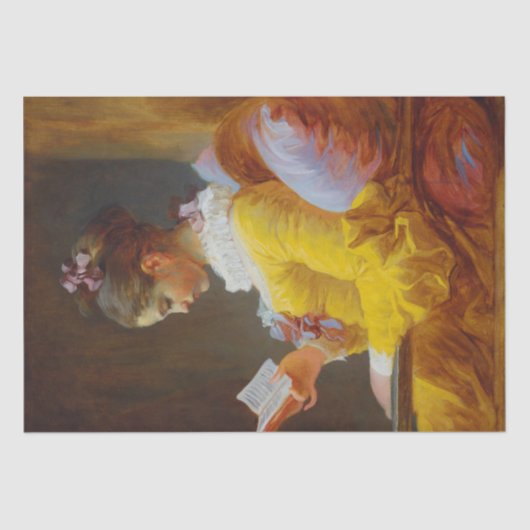 De lezer van Jean-Honore Fragonard Tissuepapier (Voorkant)