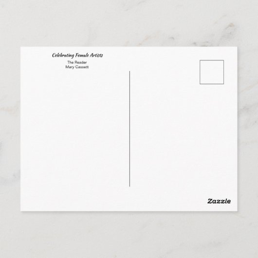 De lezer van Mary Cassatt Briefkaart (Achterkant)