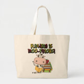 De lezing is moo-Velous Grote Tote Bag (Voorkant)