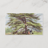 De Libanese cedar-boom in het Arboretum, Kew Garde Visitekaartje (Achterkant)