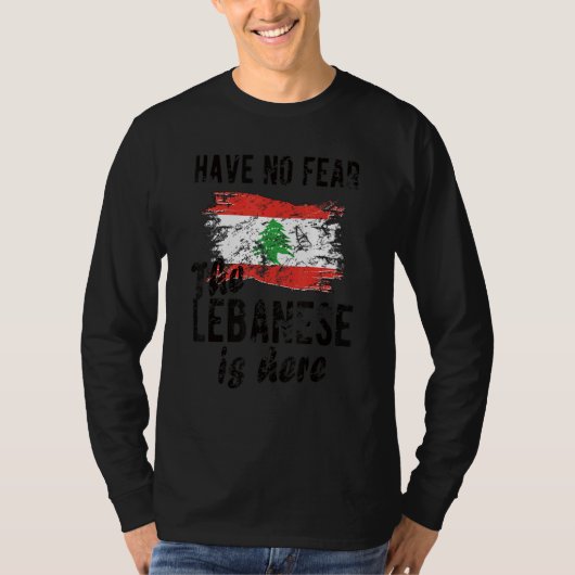 De Libanezen zijn hier de Libanese vlag van Libano T-shirt (Voorkant)