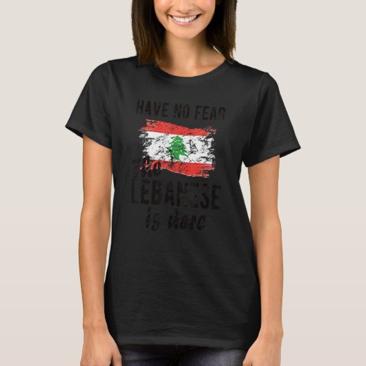 De Libanezen zijn hier de Libanese vlag van Libano T-shirt (Voorkant)