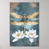 De libel is een fascinerende waterinsect poster (Voorkant)