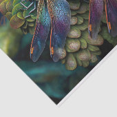 De libellen in een kleurrijke tuin ontkoppelen tissuepapier (Detail)