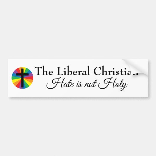 De Liberal Christelijk bumper sticker (Voorkant)