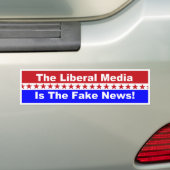 De liberale media is de nepnieuws bumpersticker (Op auto)