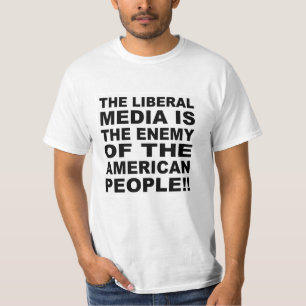 De liberale media is de vijand van het volk t-shirt