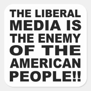 De liberale media is de vijand van het volk vierkante sticker