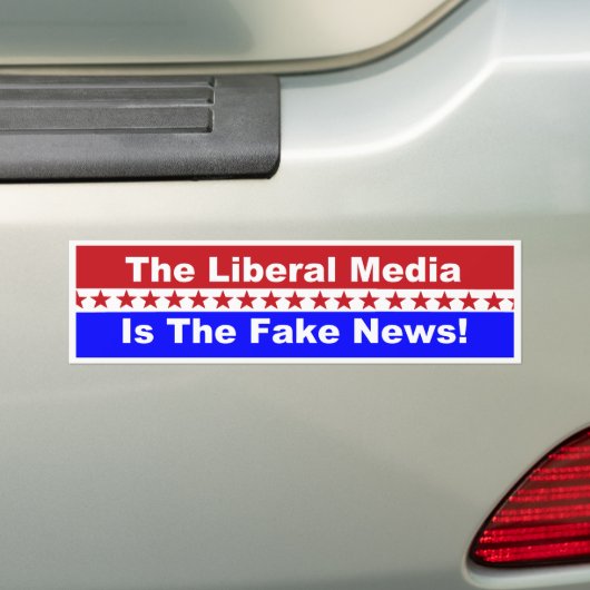 De liberale media zijn de Fake News bumper sticker (Op auto)