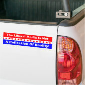 De liberale media zijn geen weerspiegeling van de  bumpersticker (Op Truck)