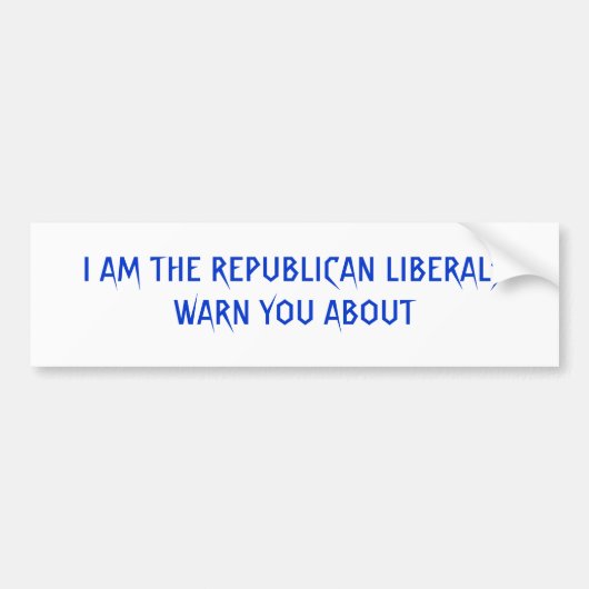 DE LIBERALEN WAARSCHUWEN VOOR BUMPERSTICKER (Voorkant)
