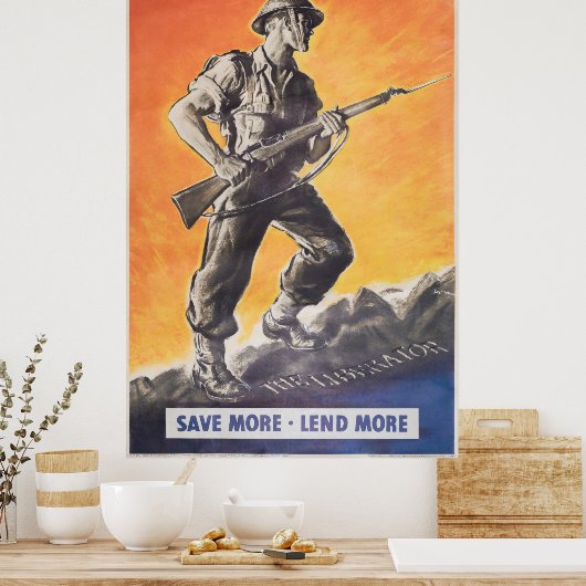 De Liberator. Vertegenwoordiging van Brits poster  (Keuken)