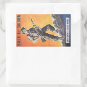 De Liberator. Vertegenwoordiging van Brits poster  Rechthoekige Sticker (Tas)