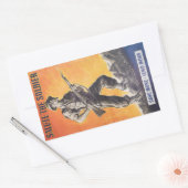 De Liberator. Vertegenwoordiging van Brits poster  Rechthoekige Sticker (Envelop)