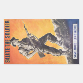 De Liberator. Vertegenwoordiging van Brits poster Rechthoekige Sticker