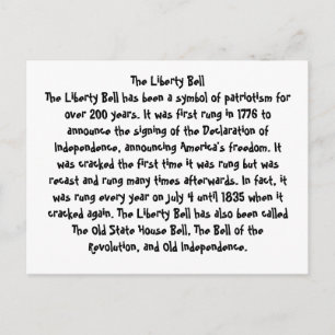 De Liberty Bell Aankondigingskaart