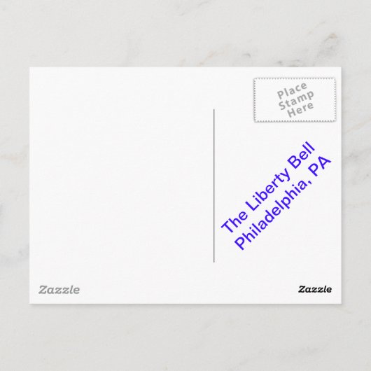 De Liberty Bell Briefkaart (Achterkant)