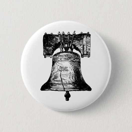 De Liberty Bell Ronde Button 5,7 Cm (Voorkant)