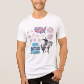 De Liberty Lights Schijnen wit Tri-Blend Shirt (Voorkant)