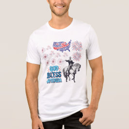 De Liberty Lights Schijnen wit Tri-Blend Shirt