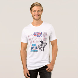 De Liberty Lights Schijnen wit Tri-Blend Shirt