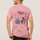 De Liberty Lights Show is paars Tri-Blend Shirt (Achterkant)