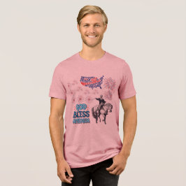 De Liberty Lights Show is paars Tri-Blend Shirt
