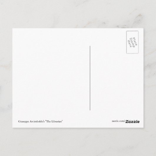 De Librarian Briefkaart (Achterkant)