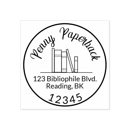 De Librarian van de Schrijver van het Adres van de Rubberstempel (Afrduk)