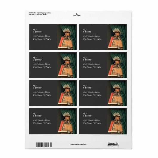 DE LIBRARISCHE MONOGRAM, grijs Etiket (Full Sheet)