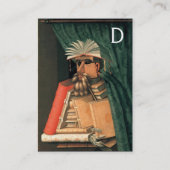 DE LIBRARISCHE MONOGRAM, grijs Visitekaartje (Achterkant)