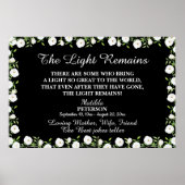 De Licht Rest Quote Bloemendienst Herdenkingsdiens Poster (Voorkant)