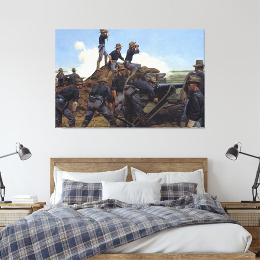 De lichte artillerie Utah van Keith Rocco Print (Insitu (Slaapkamer))