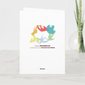 De Lichte Boom van de regenboog Feestdagen Kaart (Achterkant)