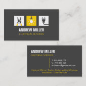 De Lichte Bulb van het hulpmiddel en de Elektrisch Visitekaartje (Voorkant / Achterkant)