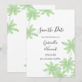 De lichte Groene Dagen Wedden sparen de Datum Save The Date (Voorkant / Achterkant)