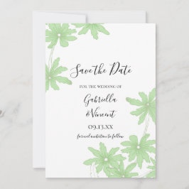 De lichte Groene Dagen Wedden sparen de Datum Save The Date