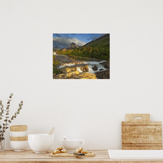 De lichte groeten van de morgen Draaistroomstroom  Poster (Keuken)