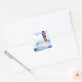 DE LICHTE HUISTOREN WAS KLAAR. VIERKANTE STICKER (Envelop)